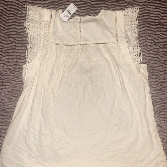 LOFT NWT Eyelet Cotton Top - Picture 2 of 3